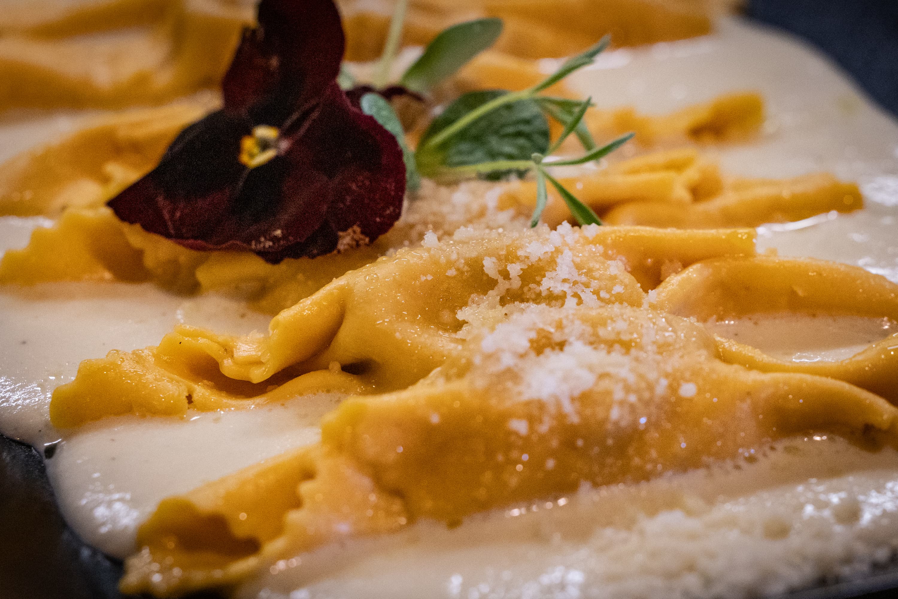 Un piatto di pasta al ristorante Etrea
